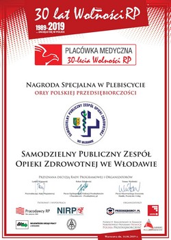 Skan wyróżnienia Orły Polskiej Przedsiębiorczości 2019