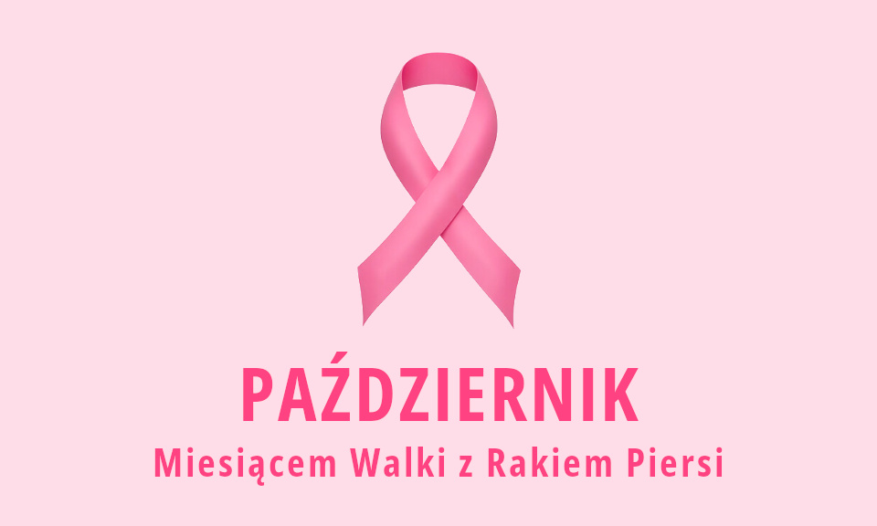 Grafika dekoracyjna Październik miesiącem walki z rakiem piersi.