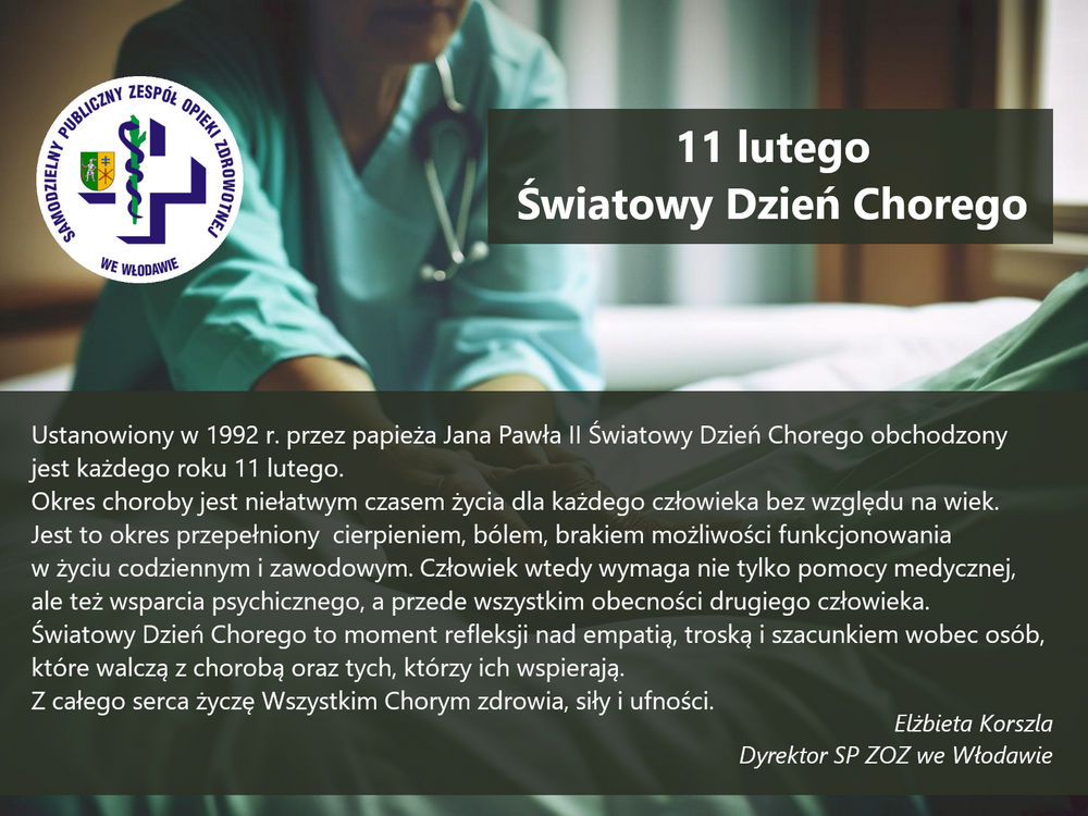 11 lutego Światowy Dzień Chorego 